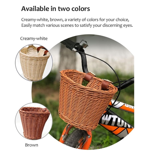 Children S Bike Basket Kids Front Handlebar Basket Plastic Rattan Basket For Basket Storage For Bike