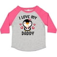 thumbnail image 3 of Inktastic I Love My Daddy with Cute Penguin and Hearts Girls Toddler T-Shirt, 3 of 5