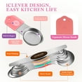 thumbnail image 4 of Godance Magnetic Measuring Cups and Spoons Set Including 7 Stainless Steel Stackable Measuring Cup 8 Double Sided Magnetic Measuring Spoons with 1 Leveler for Dry and Liquid Ingredients(Multicolor), 4 of 9
