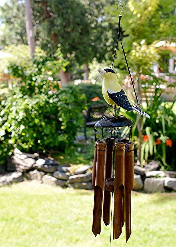 Cohasset 175AG American Goldfinch Bamboo Wind Chime Handcrafted