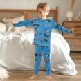 thumbnail image 6 of joogoo Motorcycle Cartoon Trucks 2 Piece Long Sleeve Tee and Pants Cotton Pajama Set 3T, 6 of 7