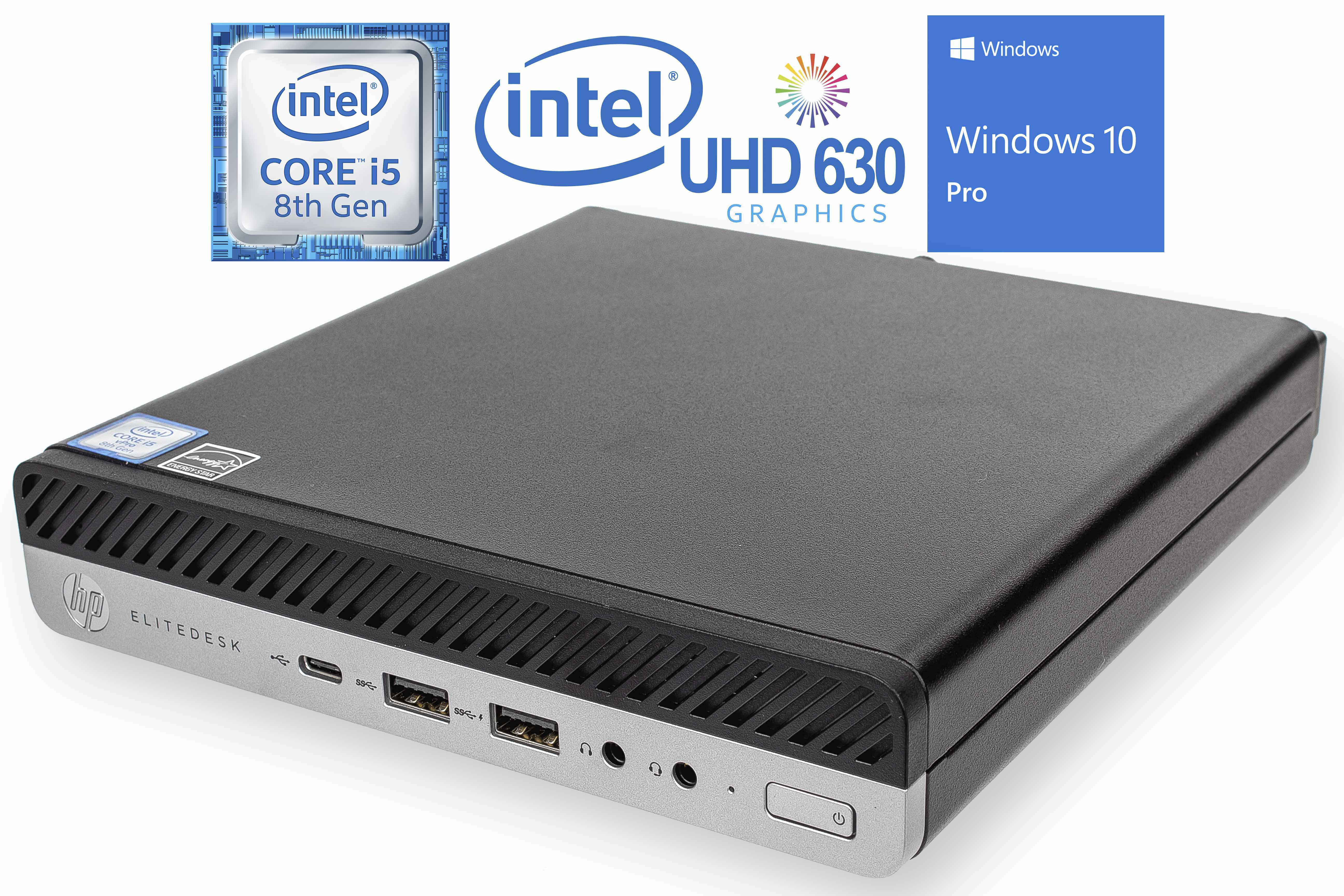 HP EliteDesk 800 G4 Mini PC, Intel Core i5-8500 Upto 4.1GHz, 8GB RAM
