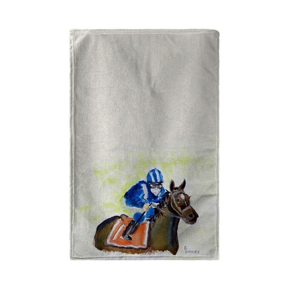 Betsy Drake BT339 30 x 50 in. Horse & Jockey Beach Towel
