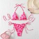 thumbnail image 1 of Trajes de baño para mujer, bikinis de cintura alta con cordón ajustable, traje de baño fruncido, conjunto dividido, trajes de baño para mujer, trajes de baño para mujer, traje de baño para mujer, traj, 1 of 6