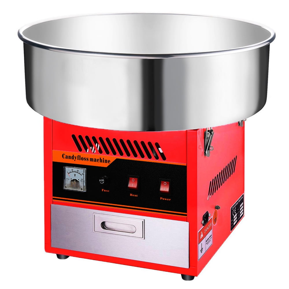 Clevr Large Commercial Cotton Candy Machine, Candy Floss Maker, Red