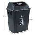 thumbnail image 2 of Kiddream 4 Packs 5 Gallons Swing Lid Garbage Can, Plastic Trash Can, 2 of 7