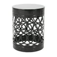 thumbnail image 4 of GDF Studio Pellerin Outdoor Metal Side Tables, Set of 2, Black, 4 of 7