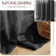 thumbnail image 4 of Cortina DE gasa negra ZHAOCHENG 2 piezas 150 x 250 cm con ojales semitransparentes, 4 of 5