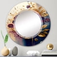 thumbnail image 5 of DESIGN ART Designart 'Night Shade Zinnia Floral Design I' Printed Floral Zinnia Wall Mirror 32in.x32in., 5 of 5