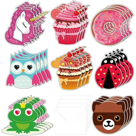 56 Pieces Cute Valentines Day Cards for School Kids Valentine Exchange Cards  Cartoon Animal Greeting Card with Envelopes for Kids Classroom School  Present Party Favors Supplies | Walmart Canada