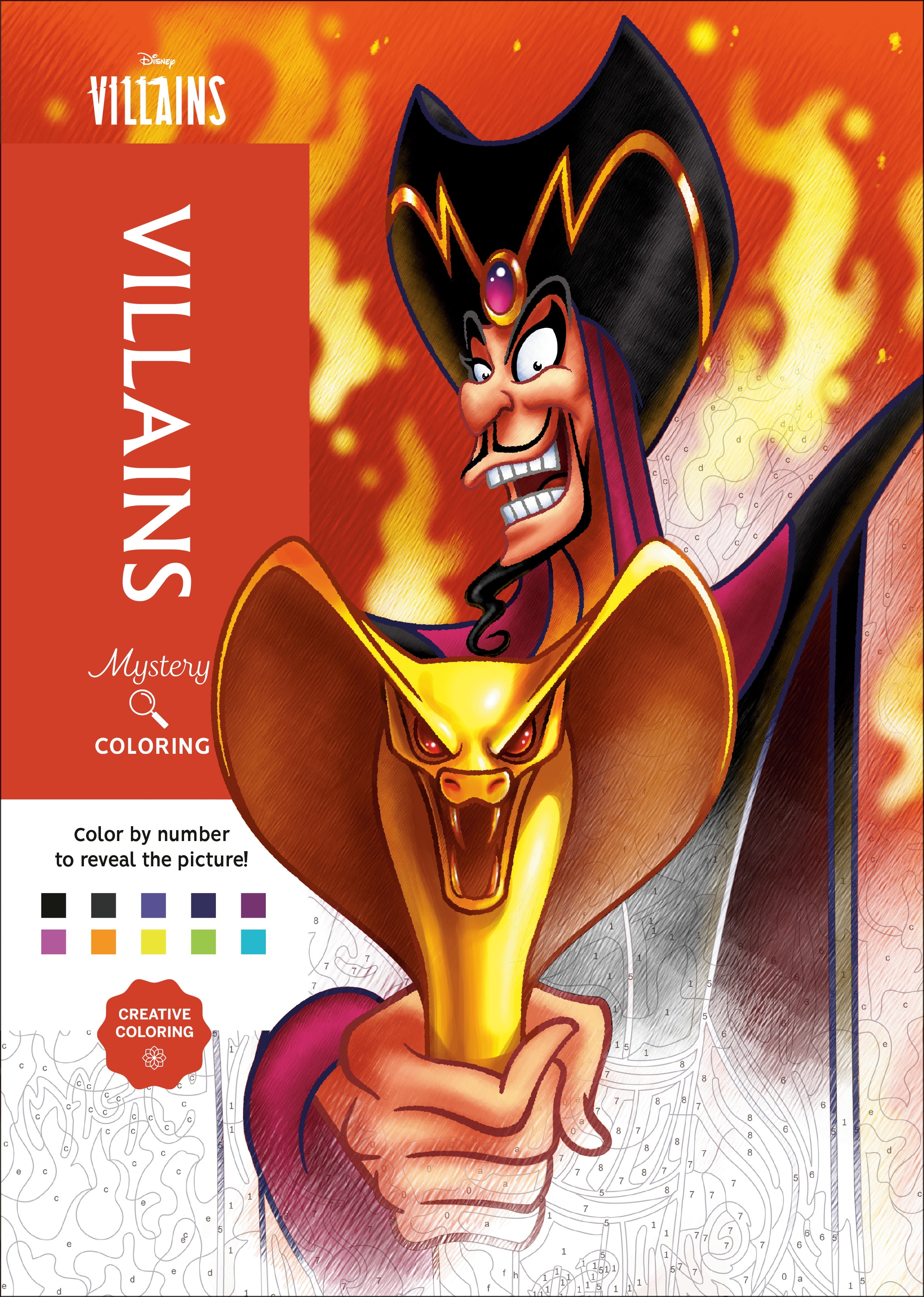 Disney Villains Color-By-Number, 192 pages with 92 illustrations