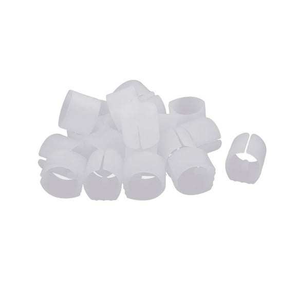 Unique Bargains 20 Pcs Antislip Plastic Round 25mm Dia Chair Foot Cover Table Furniture Leg Protector White