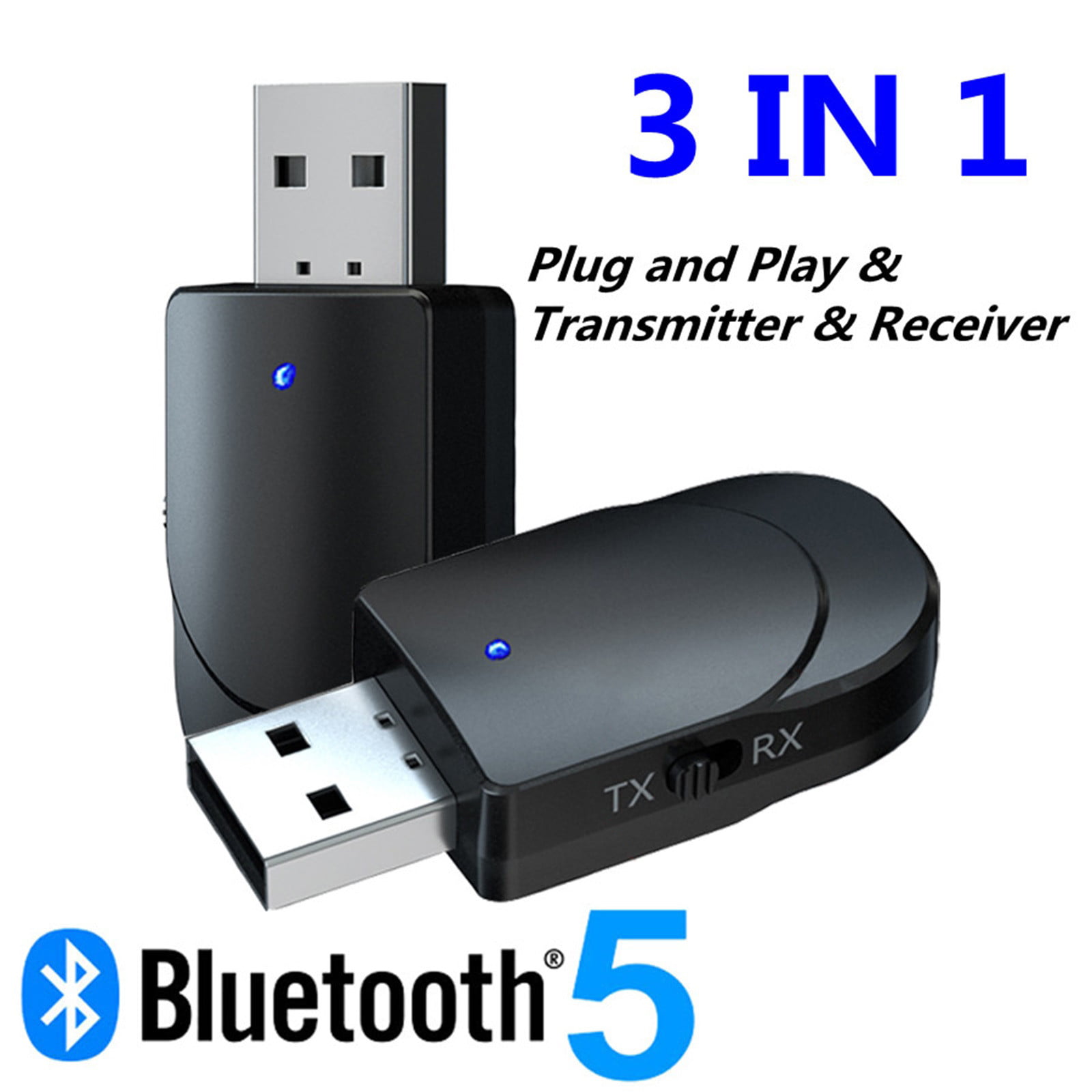 Digital Devices Bluetooth 5.0 Adapter USB Transmitter Music Audio Receiver 