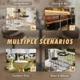 thumbnail image 4 of Homall 1 Piece Bar Table Height Adjustable Bistro Pub Table Cocktail Round Table with Metal Base, Black/Sliver, 4 of 7