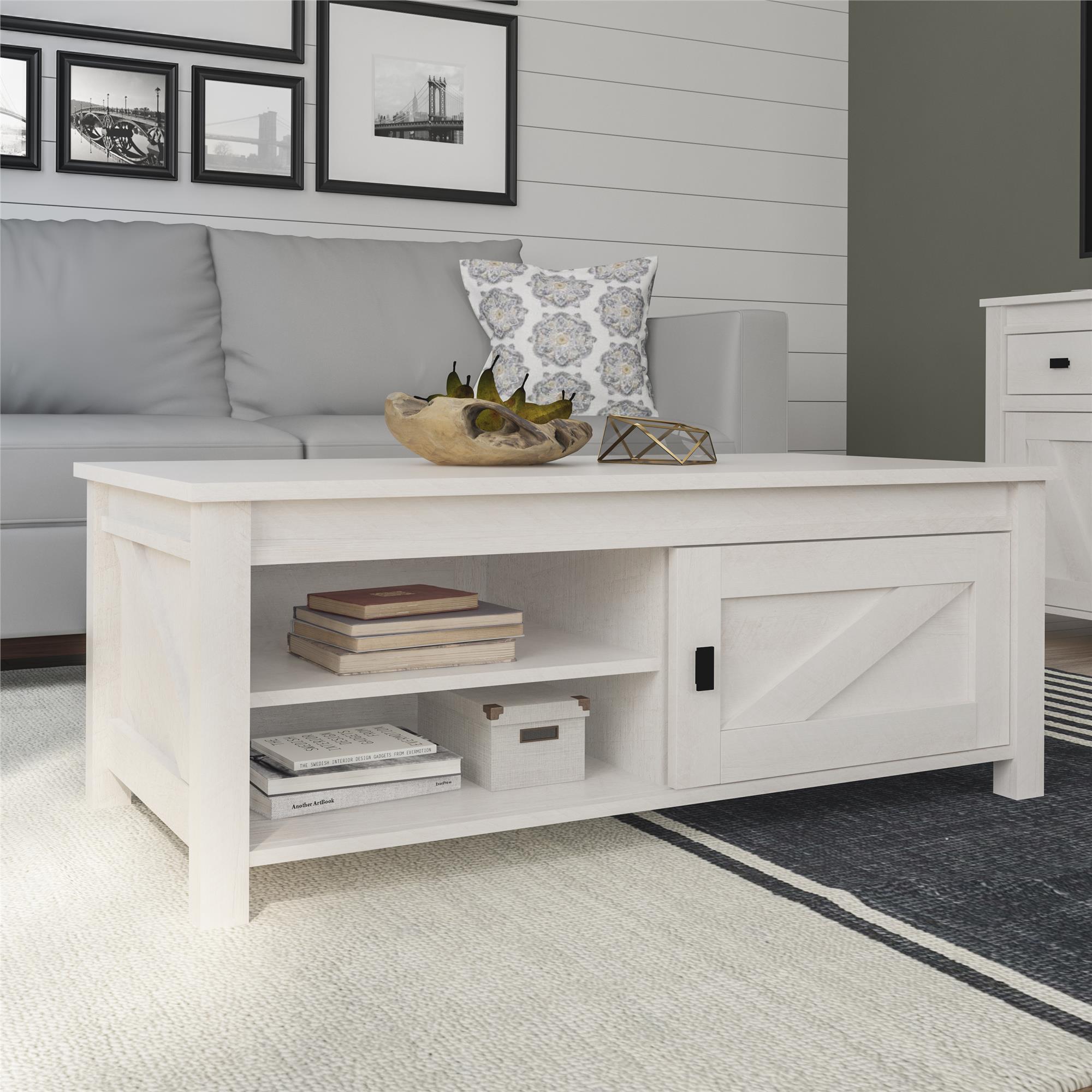 Ameriwood Home Farmington Coffee Table, Ivory Oak