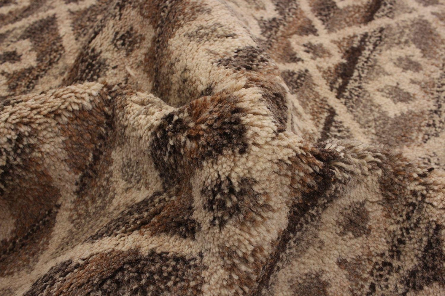 ECARPETGALLERY 5'1" x 8'1" Moroccan Tangier Hand-knotted Area Rug for Living Room, Dining Room and Bedroom in Brown