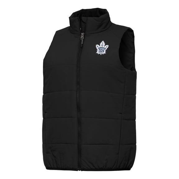 Women's Antigua Black Toronto Maple Leafs Experience Full-Zip Vest