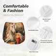 thumbnail image 6 of Picia Countryside Fruit White Horse Pattern Women's 2 in 1 Athletic Running Shorts High Waisted Workout Casual Gym Sweat Shorts with Comfy Liner Zipper Pockets-Small, 6 of 9