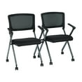 thumbnail image 6 of Office Star Products Folding Chair with Screen Back and Icon Black Seat in Titanium Finish Frame, 2-Pack, 6 of 6