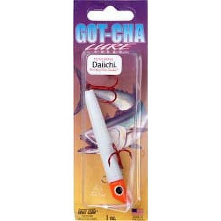 GOT-CHA 100 Series Fishing Plug Lure, White w/ Red Head, 3, 1 Ounce