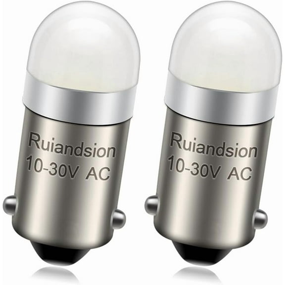 Ruiandsion BA9S LED Car interior Light Bulb 12V 24V Dashboard Light 6000K White 2pcs