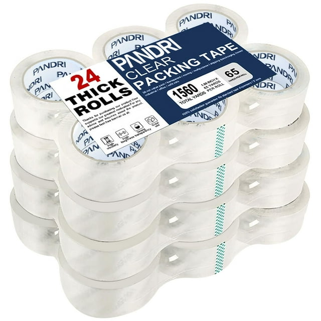 Cinta de embalaje PANDRI transparente, 24 rollos, 59,4 m x 48 mm, muy resistente