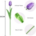 thumbnail image 5 of BRILLAR Flores artificiales de tulipán morado de tacto real, perfectas para bodas, decoración del hogar, fiestas y proyectos de bricolaje., 5 of 5