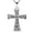 Silver, variant on TEAMEER John 3:16 Christian Rebirth Cross Pendant - Religious Amulet Necklace for Men Women
