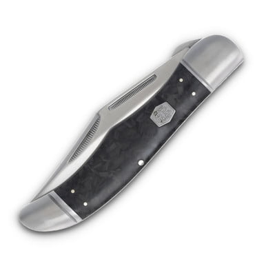 Rough Ryder Knives Rough Ryder Locking Folding Hunter Black Shredded Carbon Fiber RR1999