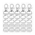 thumbnail image 1 of 60pcs Key Ring Luggage Accessories Hook Key Chain Set Fashionable Key Ring 20 Each of Three Styles, 1 of 9