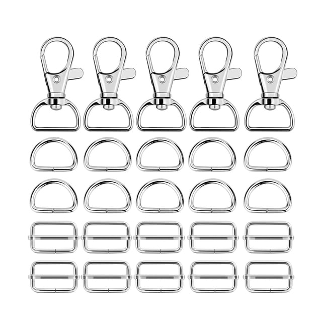 60pcs Key Ring Luggage Accessories Hook Key Chain Set Fashionable Key Ring 20 Each of Three Styles