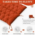 thumbnail image 7 of Snubbull Swing Replacement Cushion, Outside Bench Cushion with Backrest, 1-2 Seater Cushion with 6 Ties for Outdoor Furniture, 47 x 40 x 5 inches Porch SwingCushion Garden Bench, Orange, 7 of 7