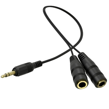 Elegant Ox 3.5 mm Male to Two 3.5 mm Female AUX Audio Cable Splitter, Black
