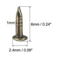 thumbnail image 2 of Uxcell 1x6mm Clavos Pequeños de Acero al Carbono con Plating de Cobre Tono Bronce 300 Paquete, 2 of 5