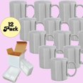 thumbnail image 2 of MUGSIE 12 Pack of 11OZ METALLIC SILVER inner & Handle Sublimation Ceramic Mugs - Professional Grade - Cardboard Box with Foam, 2 of 2