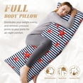 thumbnail image 4 of Naloa Starfish Navy Blue Stripe Super Soft 20x60 Body Pillow Case,Long Side Hidden Zipper（PILLOWS ARE NOT INCLUDED）, 4 of 6