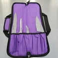thumbnail image 5 of Ergo Chef 5 Pocket Padded Chef Knife Case Roll, Heavy Nylon/Polyester with Handle - Purple, 5 of 5