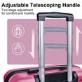 thumbnail image 3 of 28"Luggage Suitcase with TSA Lock, Hardside Carry-on Luggage with Spinner Wheels, Travel Trolley Case with Adjustable Telescoping Handle, Rose Red, 3 of 9
