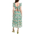 thumbnail image 2 of English Factory womens  Back Bow Floral Midi Dress, l, Green, 2 of 3