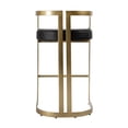 thumbnail image 3 of Butler Specialty Company Clarence Faux Leather 35" Barstool - Black / Gold, 3 of 6