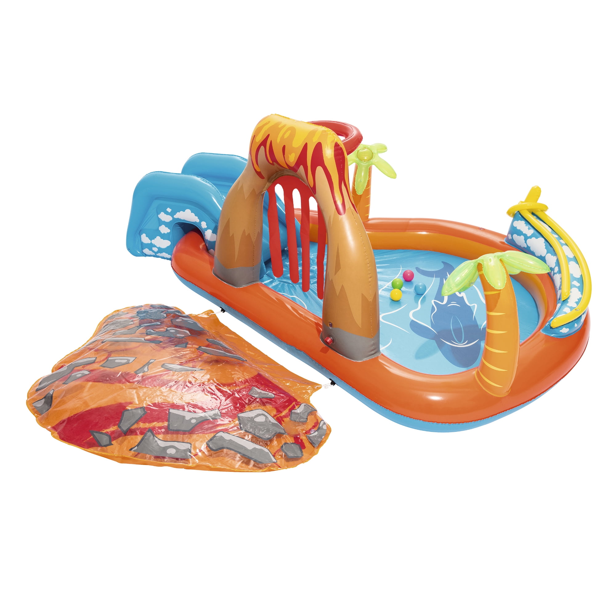 Bestway - H2OGO! 104 in. x 104 in. x 41 in. Lava Lagoon Play Center