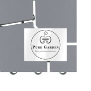 Pure Garden, Patio and Deck Tiles, Polypropylene, Set of 30, Stone Grey
