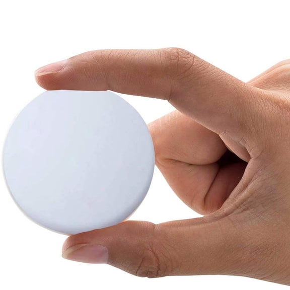 White Round Rubber Wall Doorknob Protector Self Adhesive (1.57 Inch 6PCS, White)