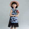 thumbnail image 3 of Vedolay Dresses For Girls Girl Summer Spaghetti Strap Casual Knee Length Cami Dresses,Blue 6-7 Years, 3 of 5
