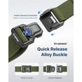 thumbnail image 2 of FAIRWIN Belt for Men, Nylon Web Work Belt, Green, 2 of 10