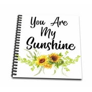 3dRose You Are My Sunshine With Yellow Sunflowers - Mini Notepad, 4 by 4-inch