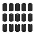 thumbnail image 1 of Etiquetas en blanco de metal para estampado, etiquetas en blanco negras para perros, etiquetas de identificación para mascotas, etiquetas colgantes, 15 piezas, 1 of 7