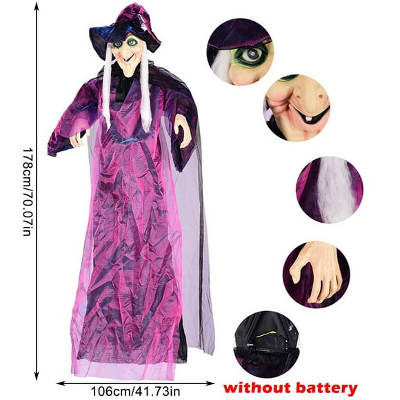 Halloween commande vocale sorcière LED yeux Brillantes suspendus horreur décoration accessoires maison hantée jardin intérieur extérieur