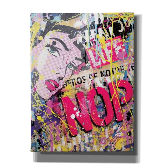 Epic Graffiti 'HEROS' by David Drioton, Giclee Canvas Wall Art, 12"x16"