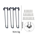 thumbnail image 1 of Patas de mesa plegables de Metal negro, 3 uds., 32CM, patas de muebles DIY para mesas auxiliares de café, mesa auxiliar, mesa portátil, Mini escritorio,, 1 of 5